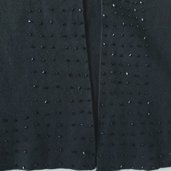 Charter Club Size L Preppy Witchy Cardigan Beading Silk Blend Church Office - Picture 8 of 16
